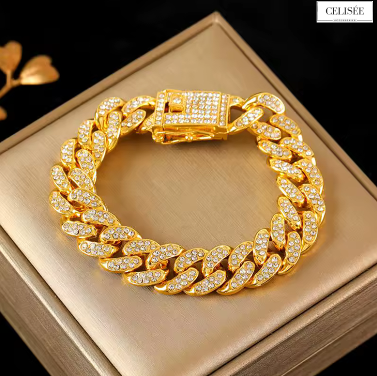Celisée – Diamond Cuban Bracelet