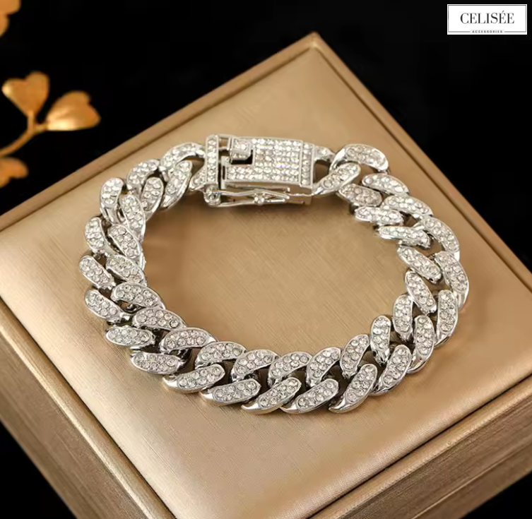 Celisée – Diamond Cuban Bracelet