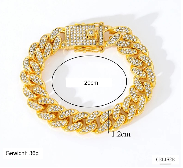 Celisée – Diamond Cuban Bracelet
