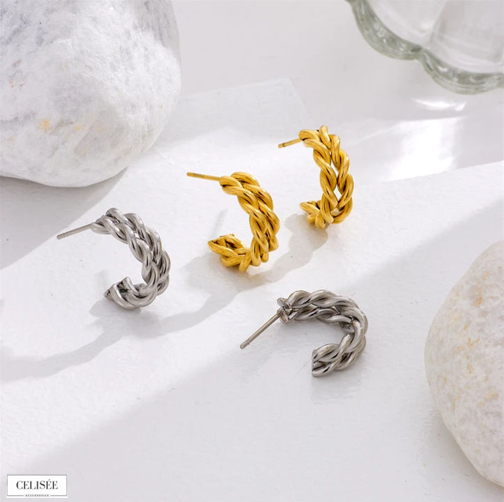Celisée Braided Elegance Hoops