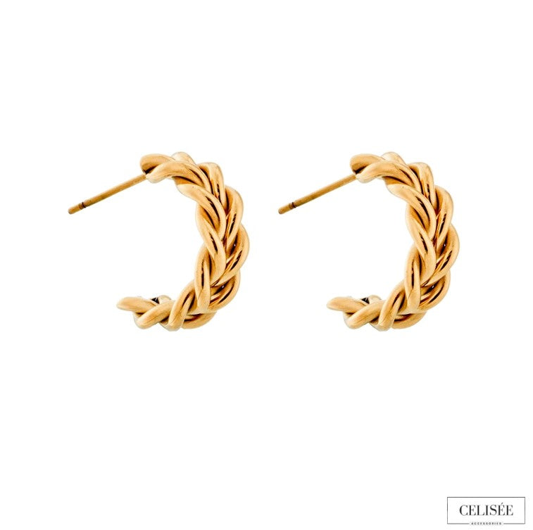 Celisée Braided Elegance Hoops
